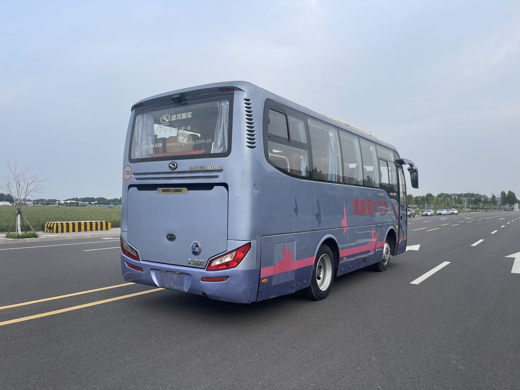 2016 19 seats kinglong 6759 used diesel coach bus with yuchai engine